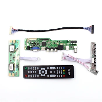 TV LCD placa de controlador com TV AV VGA Áudio USB Compatível com HDMI de 19 polegadas lcd do painel de MT190AW01 V5 MT190AW01 V. 0 M190PW01 V0
