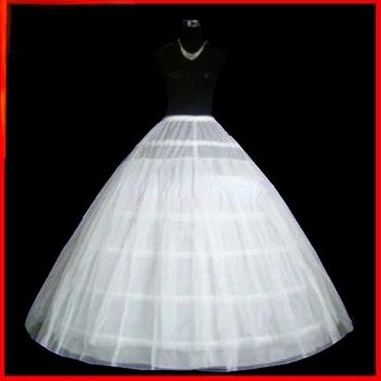 Branco De Alta Qualidade 6 Aros Anágua Crinolina Escorregar Underskirt Para O Vestido De Casamento Vestido De Noiva Em Estoque