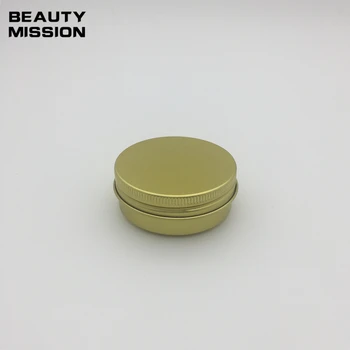 30g vazia de alumínio redondo lip balm latas para embalagens de cosméticos do metal do ouro cosméticos frasco recipiente,latas de alumínio com tampa de rosca