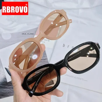 RBROVO Oval Mulheres de Óculos de sol Pequeno Mulheres de Óculos de Homens e Mulheres a Marca de Óculos de marca para as Mulheres do Hip-Hop Gafas De Sol Mujer 2021