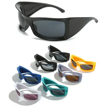 Moda de 2000 Punk Óculos Tons Oversied Y2k Óculos de Ciclismo de Óculos de Desporto de Óculos de Sol