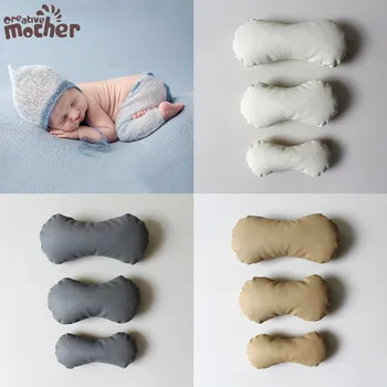 3pcs/set de Fotografia de Recém-nascido Adereços Bebê Posando de Almofadas Posicionador Bebê de Almofada em Forma de Osso Travesseiro Infantil Fotografia Acessórios