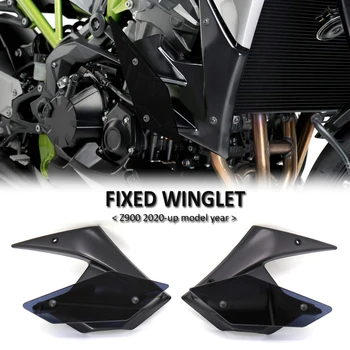Do lado do Downforce Nu Spoilers Winglet de Asa Fixa Winglet deflector de Vento Para a Kawasaki Z 900 Z900 2020 2021 Acessórios da Motocicleta