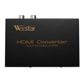 Wiistar 1080P HDMI para HDMI SPDIF Óptica + RCA L / R Audio Extractor Conversor de Apoio 5.1 + RCA L/R de Áudio e Vídeo frete grátis