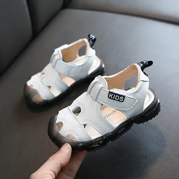 Sandálias infantis 2021 Verão Novo Bebê Meninos E Meninas de Velcro Macio Praia Inferior Sapatos