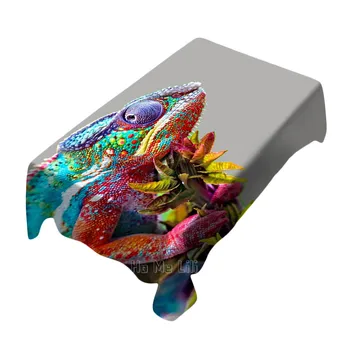 Colorido Camaleão Répteis Criativo Por Ho Me Lili Toalha De Mesa Resistente À Mancha De Zero E Resistente À Água