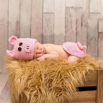 2 Tipos de Mão-de tecido de Crochê, Tricô Bebê Fantasia Infantil de Fotos de Roupas de Recém-nascido Fotografia com Adereços, Acessórios