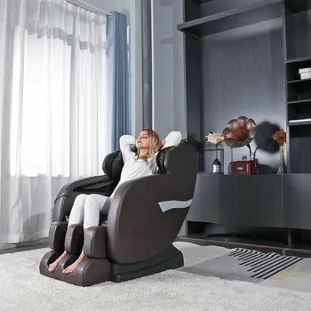 Gravidade Zero Cadeira De Massagem De Aquecimento Elétrico De Reclinação Massagem De Corpo Inteiro Cadeiras Inteligente De Costas Ajustáveis Aquecimento Terapia De Massagem