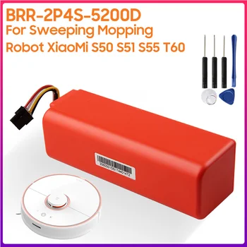 Bateria Original BRR-2P4S-5200D Para Xiaomi Roborock T60 S55 S50 S51 Varrer, Esfregar o Robô Aspirador de pó 5200mAh
