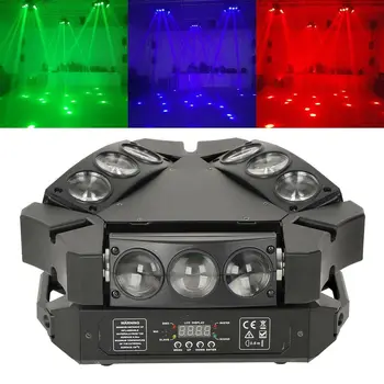 9X3W RGB LED 3 em 1 Aranha Fase de Mover a Cabeça de Luz DMX Bar, KTV DJ Iluminação do Disco