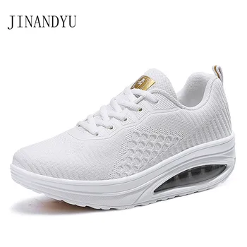 Preto Branco Calçados Casuais das Mulheres, Plataforma de Tênis de Luz Sapatos de Mulher Sneaker Plataforma Sapatos de Desporto para as Mulheres a Moda das Sapatilhas Tendência