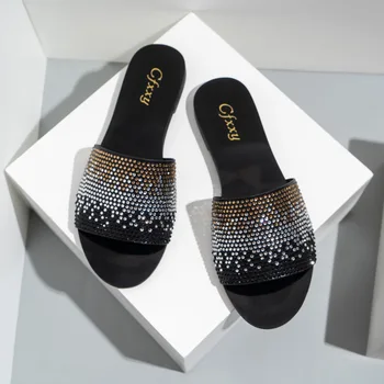O novo Luxo-NOS o designer de Sapatos de Chinelo para o Verão da Marca Desinger PU couro Mulher de Sandália Casual Slides ao ar livre Feminino Flip-Flops