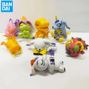 Bandai Genuíno 8 Estilos de Digimon Adventure Gashapon Agumon Gabumon Patamon Anime Acion Figuras de Brinquedos para Crianças, Presentes de Aniversário