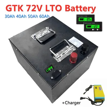 GTK 72V LTO alimentaçao 72V 30Ah 40Ah 50Ah 60Ah de lítio, o titanato de bateria com BMS Carga rápida longo do tempo de ciclo +10A Carregador