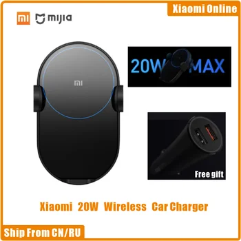 Original Xiaomi sem Fio do Carregador do Carro de 20W Max Elétrico Automático Pitada De 2,5 D Vidro Qi Inteligente de Carga Rápida Carregador Rápido para Mi