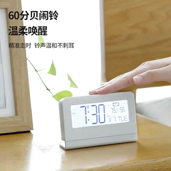 Youpin Eletrônica Inteligente Relógio Despertador Multifuncional Luminoso De Temperatura E Umidade Relógio Despertador De Cabeceira De Alarme