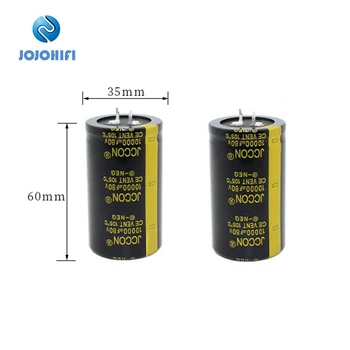 2pcs JCCON 10000uF 80V 35x60mm 105 ℃ 80V/10000uF Amplificador de Áudio de Áudio Chifre Capacitor Eletrolítico de Alumínio para o Amplificador conselho
