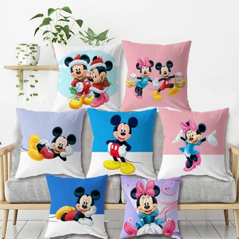 Dos desenhos animados de Disney Fronha Abraçando a Fronha do Minnie do Mickey de Capa de Almofada Almofada de Sofá jardim-de-Infância Travesseiro de Presente 40x40cm 45x45cm