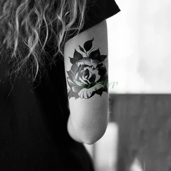 Impermeável da Etiqueta Temporária Tatuagem Flor de Rosa Falso Tatto Flash Tatoo mão, pé, ombro, braço tatouage para a Menina Homens Mulheres femme