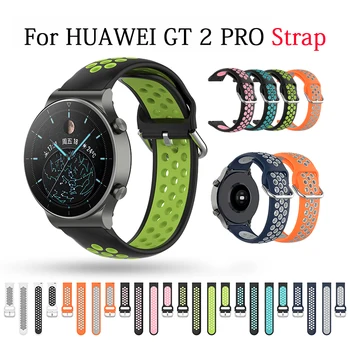 Silicone Esporte Wriststrap Para Samsung Galaxy Watch 46mm Engrenagem S3 classic Huawei GT 2 Pro Substituição da Correia de Relógio 22mm Faixa de Relógio