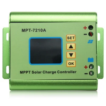 1PCS Impulso Ajustável de Alta Potência Fonte de 10A MPT-7210A LCD MPPT Painel Solar, Controlador de Carga da Liga de Alumínio de Saída 15-90V 600W