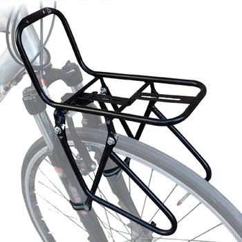 Dianteira da bicicleta Rack, Liga de Alumínio de Bagagem Touring, Operadora de Racks 15KG Capacidade de Mountain Bike de Estrada de Rack Pannier