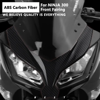 Para a Kawasaki Ninja 250/R 300 EX250 EX300 Z250 Z300 2013-2017 Frente a Luz de ABS na Carenagem de Fibra de Carbono de Padrão de Motocicleta Cobrir Parte
