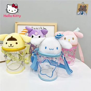 Hello Kitty Kuromi Transparente Saco Do Mensageiro Do Luxuoso Dos Desenhos Animados De Impressão Impermeável Saco De Ombro Batom Telefone Móvel Saco De Armazenamento