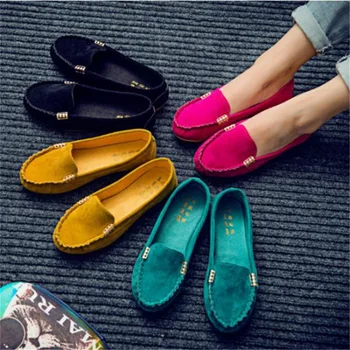 Plus Size 35-40 Mulheres Flats Sapatos 2022 Sapatos Candy Color Deslizar Sobre A Sapatilha De Ballet Flats Confortáveis Senhoras Calçado Zapatos Mujer