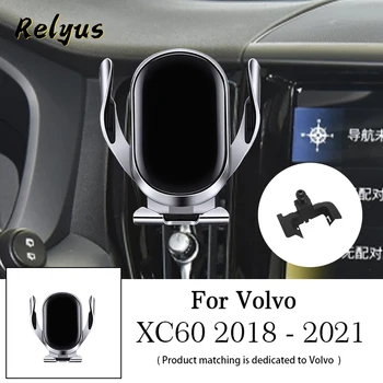 Carro sem Fio do Carregador do Carro do Telefone Móvel de Ventilação de Ar Monta em seu Gps Stand Suporte Para a Volvo XC60 2018 2019 2020 2021 Acessórios