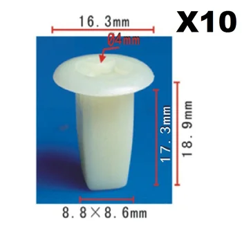 A2 - PORTA de MOLDAGEM TIRA de GUARNIÇÃO CLIPES RUBSTRIP X10 Clips de Plástico