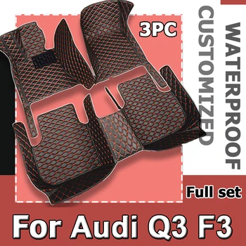 Tapetes de carro Para o Audi Q3 F3 MK2 2019~2022 Durável Anti Sujeira do Tapete Auto Chão, Tapete de Couro de Luxo Tapete Conjunto de Acessórios de decoração Carro