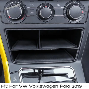 Porta da frente com apoio de Braço Recipiente Titular Bandeja Central de Controlo Multifunções Caixa de Armazenamento Para VW Volkswagen Polo 2019 - 2022 Interior