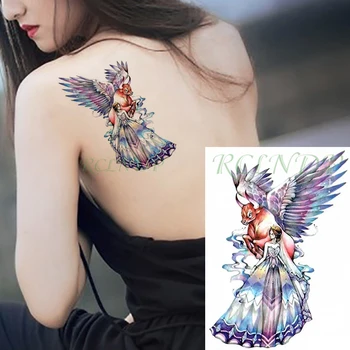 Impermeável da Etiqueta Temporária Tatuagem desenhos animados combinação animal asas menina Falsa Tatoo Flash corpo art Tatto para a Menina Mulheres Homens