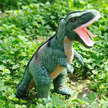 a vida real de pelúcia Tiranossauro brinquedo dinossauro verde boneca de presente de cerca de 35cm