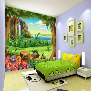 Personalização de fundos 3D papel de parede para parede 3d papel de parede murais de fotos de seda para a sala de desenhos animados para crianças de quartos de estilo