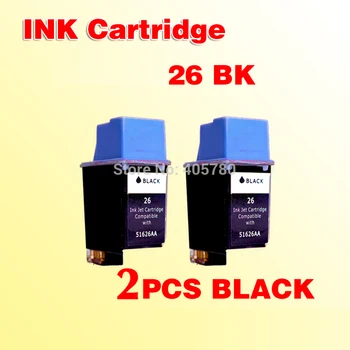 2x compatível for26 cartuchos de tinta para 26 51626A preto impressora Designjet 200/220/600