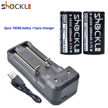 2021 novo Shockli I8350 bateria de lítio 1000mAh bateria de iões de lítio de 3,7 V bateria recarregável para lanternas com carregador USB