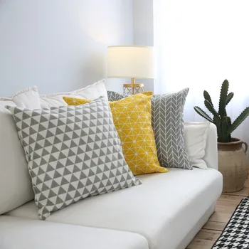 Arte geométrica simples sofá de almofadas capa de almofada lattice fronha de modelo de sala de travesseiro sem núcleo capas de almofadas de decoração
