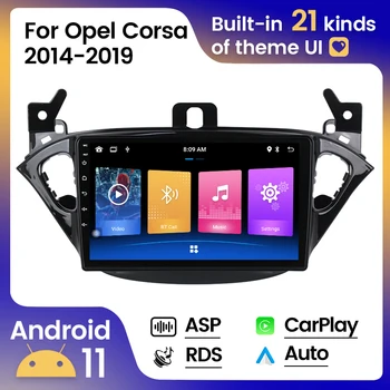 Para Opel Corsa E 2014-2019 auto-Rádio Multimédia Player de Vídeo de Navegação estéreo GPS Android 11 2din 2 din DVD carplay 4G WIFI