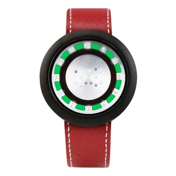2021 Nova Moda Dos Homens Relógios Impermeável De Couro De Luxo Relógio Pulseira De Esportes Legal Eletrônico Mens De Madeira Do Relógio Relógio Mulheres Presentes