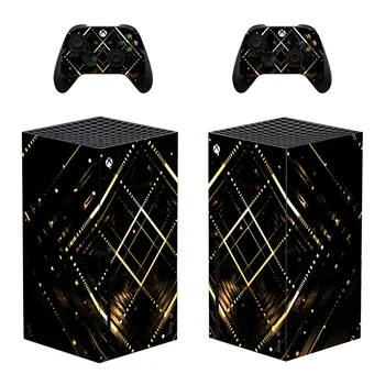 Geometria Estilo Xbox Série X Adesivo de Pele para o Console E 2 Controladores de Decalque Protetora Peles Estilo 1